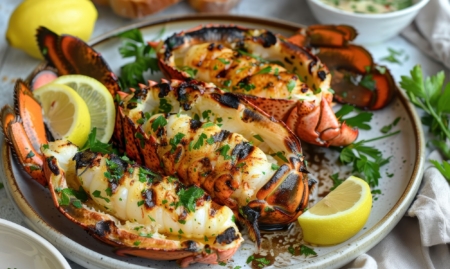 Grilled lobster tails with lemon butter sauce summer grilling is here