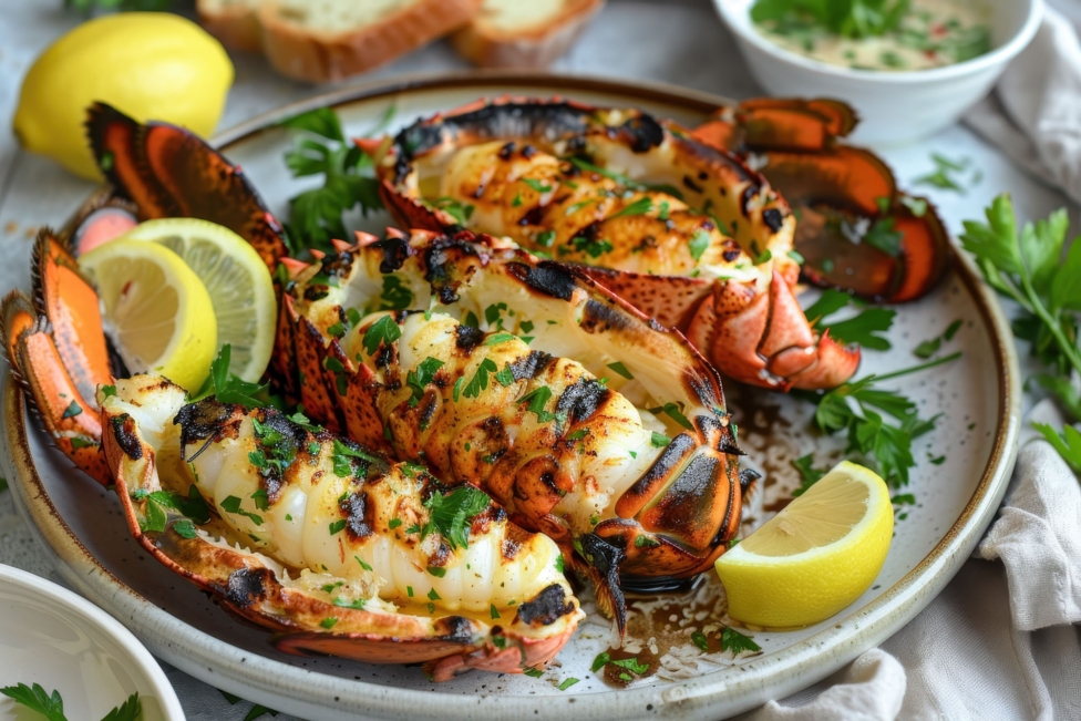 Grilled lobster tails with lemon butter sauce summer grilling is here