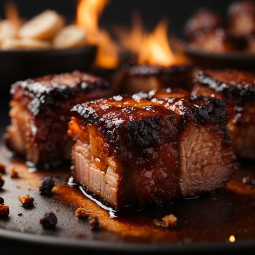 Pigskin kickoff smoked pork belly burnt ends